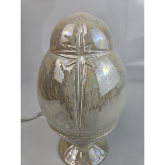 Nativity Scene Irredescent Ceramic Christmas Light Works! - Picture 7 of 10